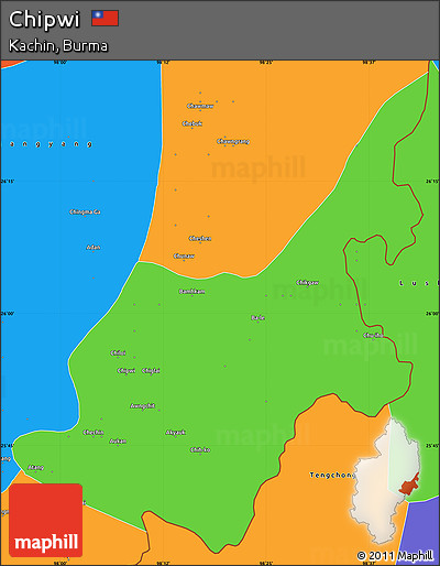 Political Simple Map of Chipwi