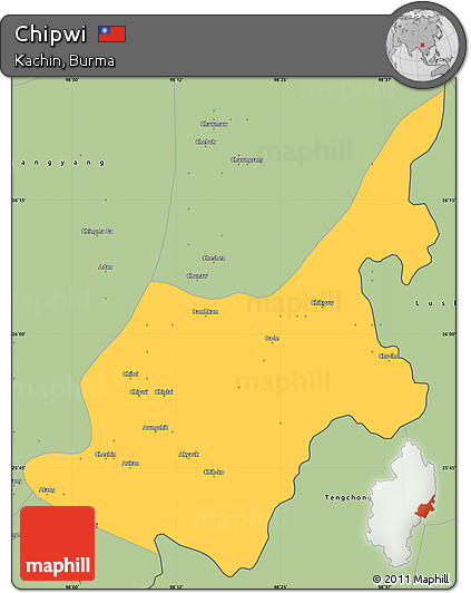 Savanna Style Simple Map of Chipwi
