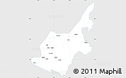 Silver Style Simple Map of Chipwi, single color outside