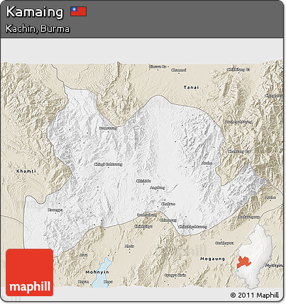 Classic Style 3D Map of Kamaing