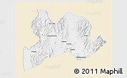 Classic Style 3D Map of Kamaing, single color outside