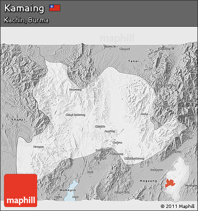 Gray 3D Map of Kamaing
