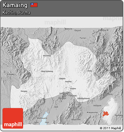 Gray 3D Map of Kamaing