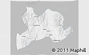 Gray 3D Map of Kamaing, single color outside