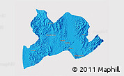 Political 3D Map of Kamaing, cropped outside