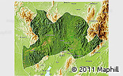 Satellite 3D Map of Kamaing, physical outside