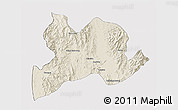 Shaded Relief 3D Map of Kamaing, cropped outside