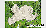 Shaded Relief 3D Map of Kamaing, satellite outside