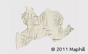 Shaded Relief 3D Map of Kamaing, single color outside