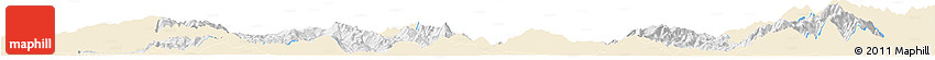 Classic Style Horizon Map of Kamaing, single color outside