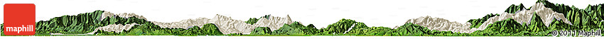 Shaded Relief Horizon Map of Kamaing, satellite outside