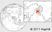 Blank Location Map of Kamaing, highlighted parent region