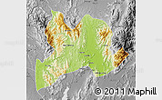 Physical Map of Kamaing, desaturated