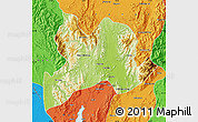 Physical Map of Kamaing, political outside