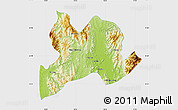 Physical Map of Kamaing, single color outside