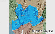 Political Map of Kamaing, semi-desaturated