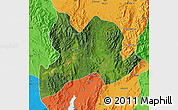 Satellite Map of Kamaing, political outside