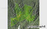 Satellite Map of Kamaing, semi-desaturated