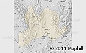 Shaded Relief Map of Kamaing, desaturated
