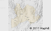 Shaded Relief Map of Kamaing, lighten, desaturated