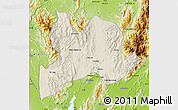 Shaded Relief Map of Kamaing, physical outside