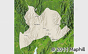 Shaded Relief Map of Kamaing, satellite outside