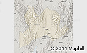 Shaded Relief Map of Kamaing, semi-desaturated