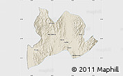 Shaded Relief Map of Kamaing, single color outside