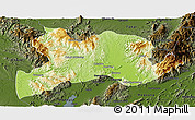 Physical Panoramic Map of Kamaing, darken