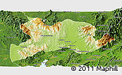 Physical Panoramic Map of Kamaing, satellite outside