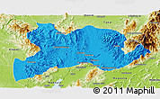 Political Panoramic Map of Kamaing, physical outside