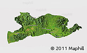 Satellite Panoramic Map of Kamaing, cropped outside