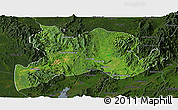 Satellite Panoramic Map of Kamaing, darken