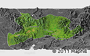 Satellite Panoramic Map of Kamaing, desaturated