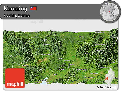 Satellite Panoramic Map of Kamaing