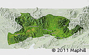 Satellite Panoramic Map of Kamaing, lighten