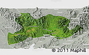 Satellite Panoramic Map of Kamaing, lighten, semi-desaturated