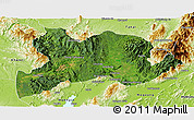 Satellite Panoramic Map of Kamaing, physical outside