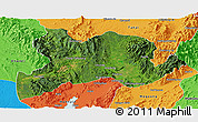 Satellite Panoramic Map of Kamaing, political outside