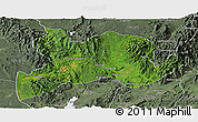 Satellite Panoramic Map of Kamaing, semi-desaturated