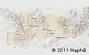 Shaded Relief Panoramic Map of Kamaing, lighten