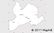 Silver Style Simple Map of Kamaing, cropped outside