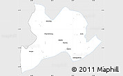 Silver Style Simple Map of Kamaing, single color outside