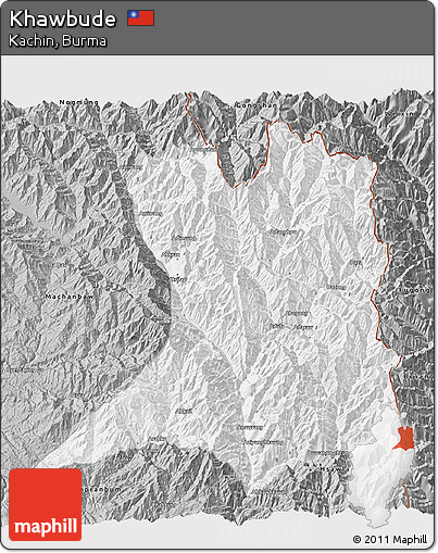 Gray 3D Map of Khawbude