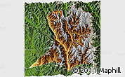 Physical 3D Map of Khawbude, satellite outside