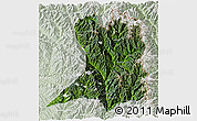 Satellite 3D Map of Khawbude, lighten