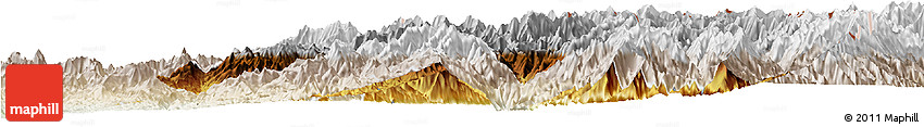 Physical Horizon Map of Khawbude, lighten