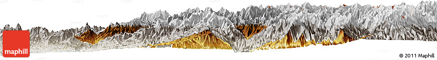 Physical Horizon Map of Khawbude, lighten, semi-desaturated