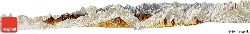 Physical Horizon Map of Khawbude, shaded relief outside Physical Horizon Map of Khawbude, shaded relief outside