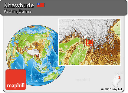 Physical Location Map of Khawbude